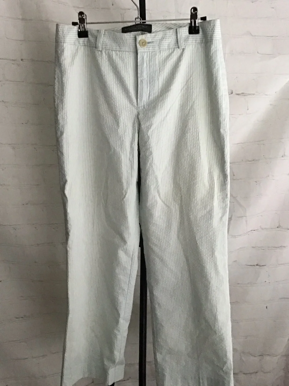 Banana Republic Factory Light Mint Seersucker Chinos